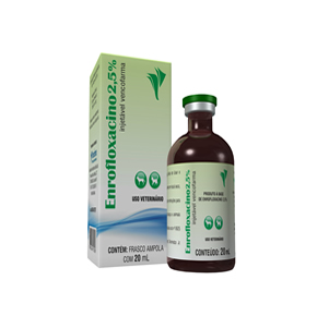 ENROFLOXACINO INJ. 2,5% FR 20 ML